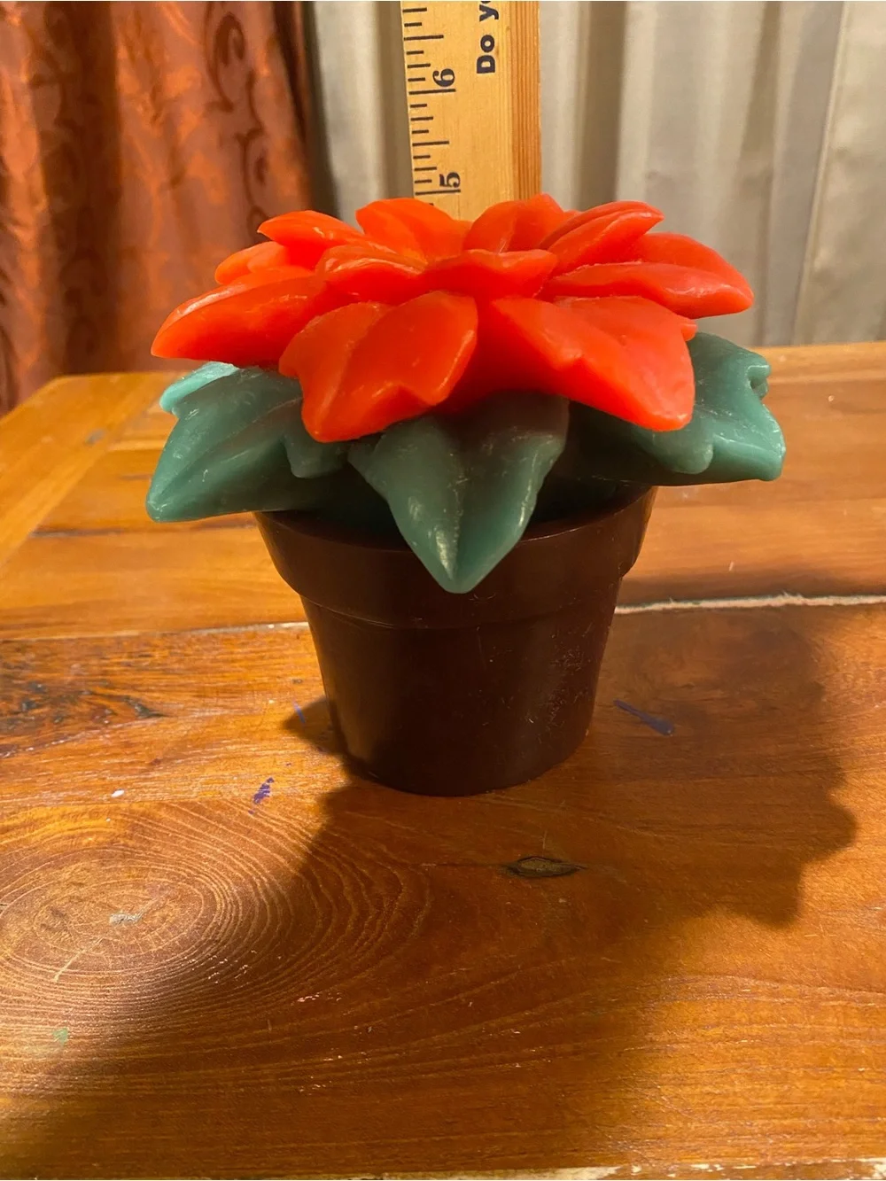 Poinsettia Wax Luminary Flower - Home Accents